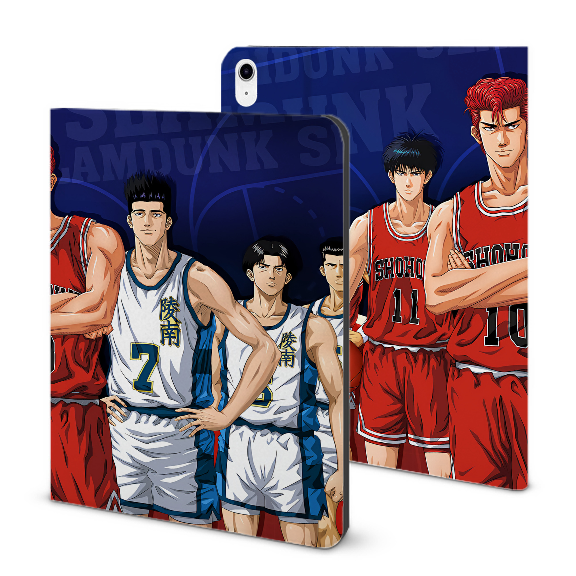 （画像用） SLAM DUNK／スラムダンク IPad ケース ブック型 PUレザー TPU 耐衝撃 軽量 薄型 ペン収納なし 全面保護 IPad 各モデル対応